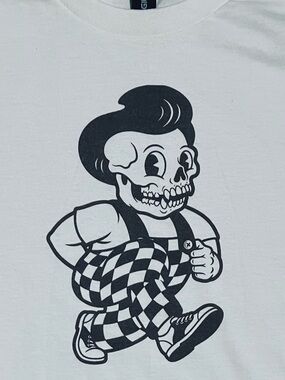 Skull Boy weird funny street style punk  White Unisex shirt